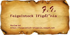Feigelstock Ifigénia névjegykártya